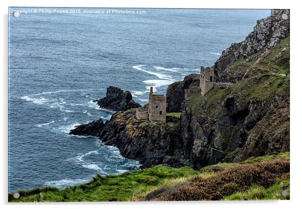  Poldark Disused Tin Mine in Cornwall Acrylic by Philip Pound