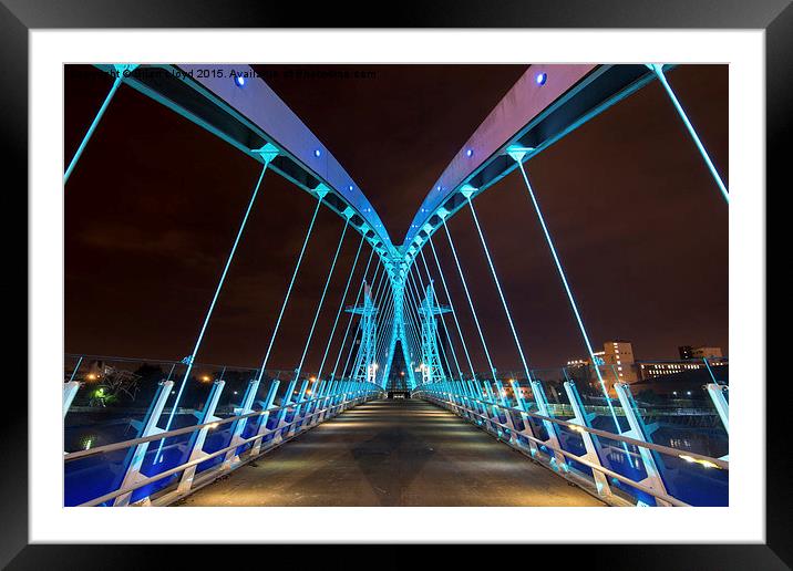  Media City Bridge Framed Mounted Print by Brian Lloyd
