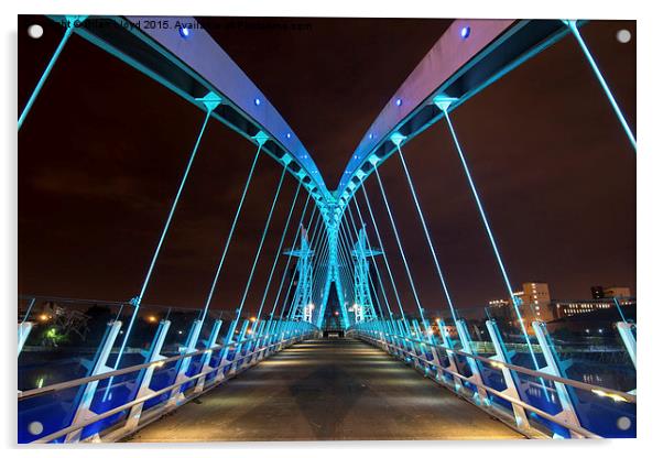  Media City Bridge Acrylic by Brian Lloyd