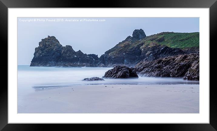  Tide comes in on the Cornish Beach Framed Mounted Print by Philip Pound