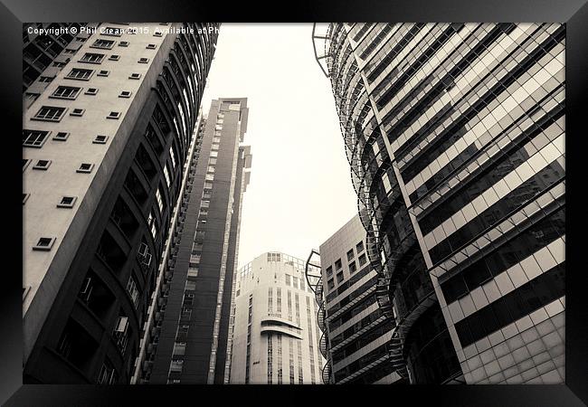 Skyscrapers,  Kuala Lumpur Framed Print by Phil Crean