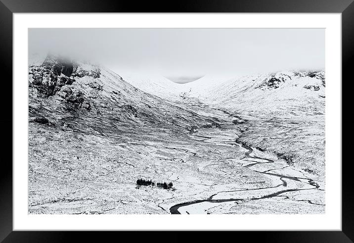 Glencoe Snow Framed Mounted Print by Stephen Taylor