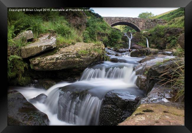  Three Shires Head Waterfall Framed Print by Brian Lloyd