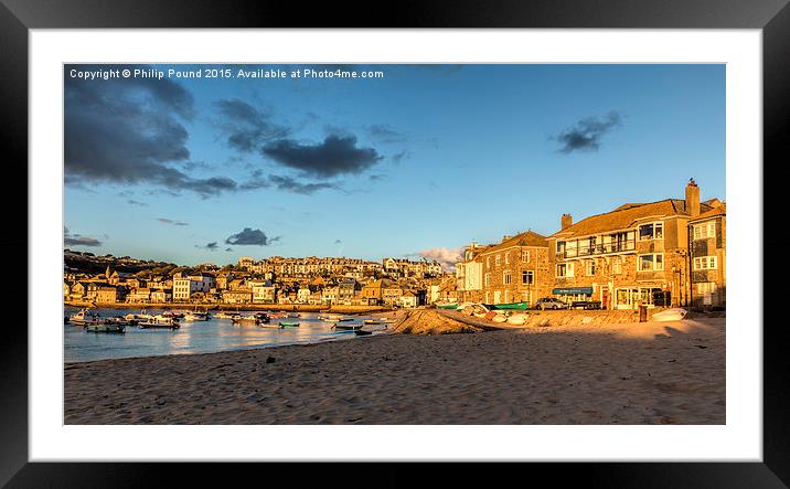  Early morning on the beach at St Ives in Cornwall Framed Mounted Print by Philip Pound