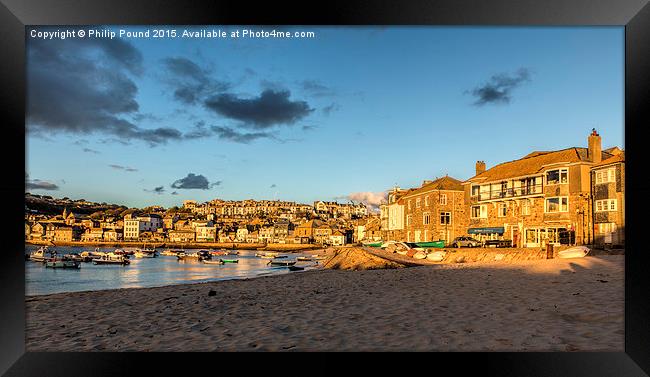  Early morning on the beach at St Ives in Cornwall Framed Print by Philip Pound