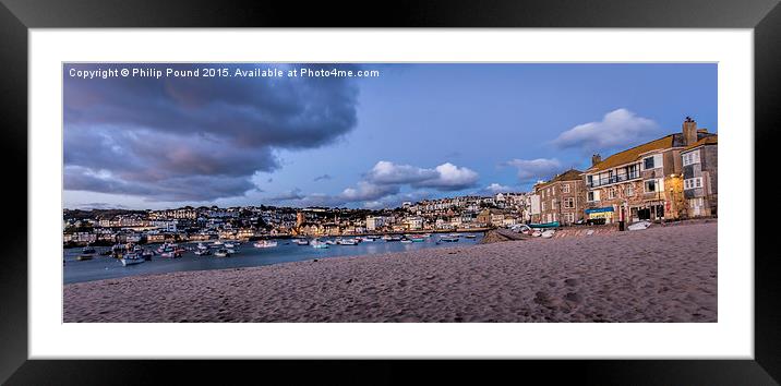  Stormy Clouds at St Ives in Cornwall Framed Mounted Print by Philip Pound