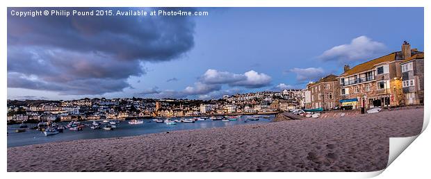  Stormy Clouds at St Ives in Cornwall Print by Philip Pound