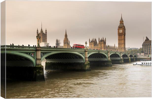 Big Ben and westminster bridge  Canvas Print by chris smith
