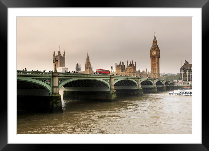 Big Ben and westminster bridge  Framed Mounted Print by chris smith