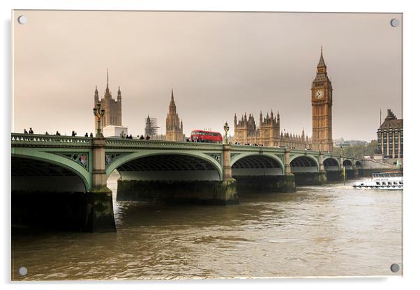 Big Ben and westminster bridge  Acrylic by chris smith