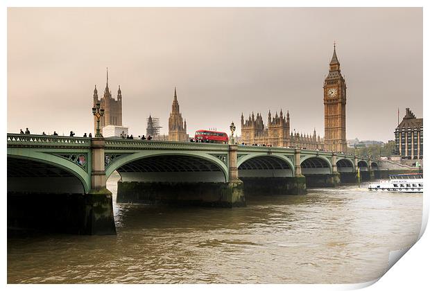 Big Ben and westminster bridge  Print by chris smith