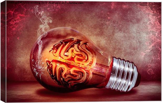  Brain in a Light bulb  Canvas Print by sylvia scotting