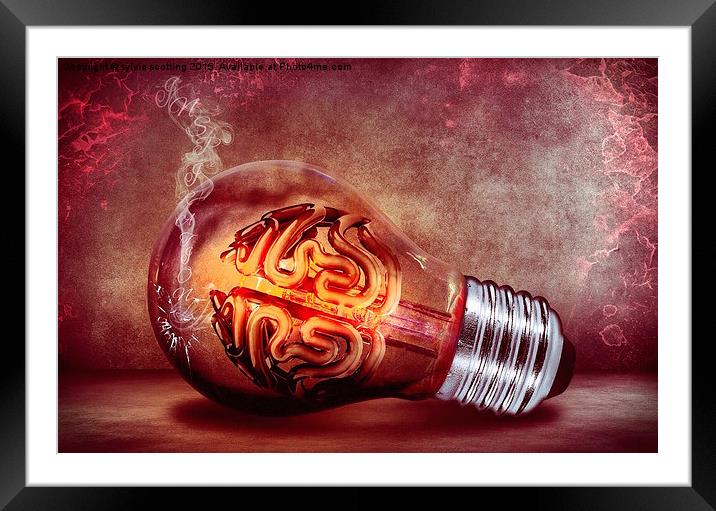  Brain in a Light bulb  Framed Mounted Print by sylvia scotting
