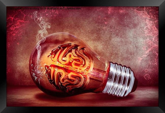  Brain in a Light bulb  Framed Print by sylvia scotting