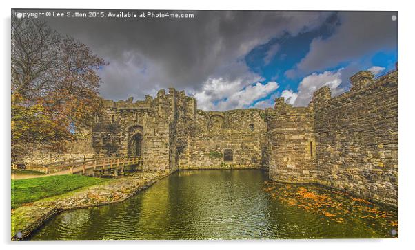  Beaumaris Castle Acrylic by Lee Sutton