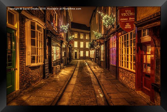  The Shambles at Christmas Framed Print by David Oxtaby  ARPS