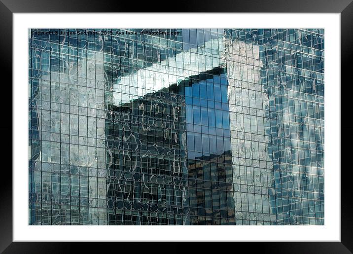  Office building reflection Framed Mounted Print by Jurgen Schnabel