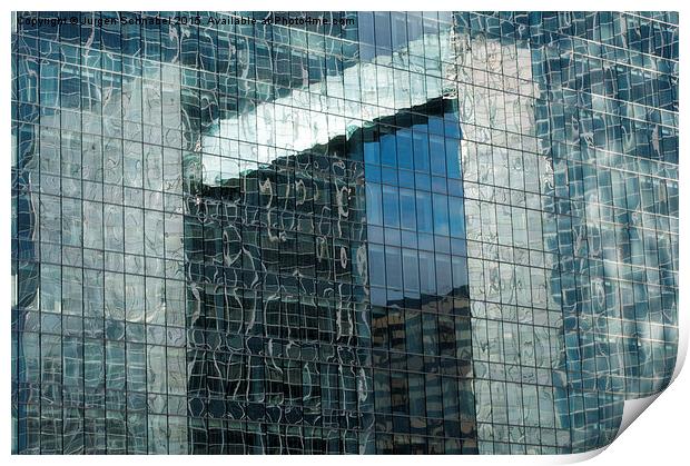  Office building reflection Print by Jurgen Schnabel