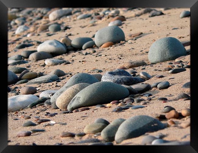  Rocks on A Beach Framed Print by Jackson Photography