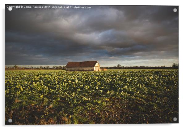 Norfolk Landscape Acrylic by Lorna Faulkes