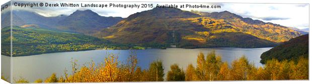  Loch Lomond Panoramic Canvas Print by Derek Whitton