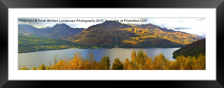  Loch Lomond Panoramic Framed Mounted Print by Derek Whitton