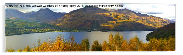  Loch Lomond Panoramic Acrylic by Derek Whitton