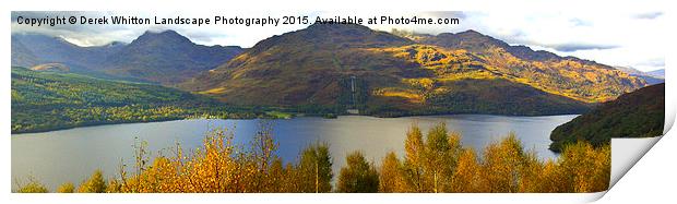  Loch Lomond Panoramic Print by Derek Whitton