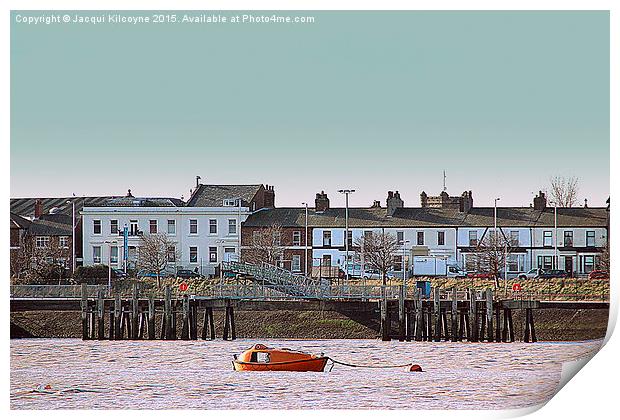 Low Tide at Fleetwood Print by Jacqui Kilcoyne