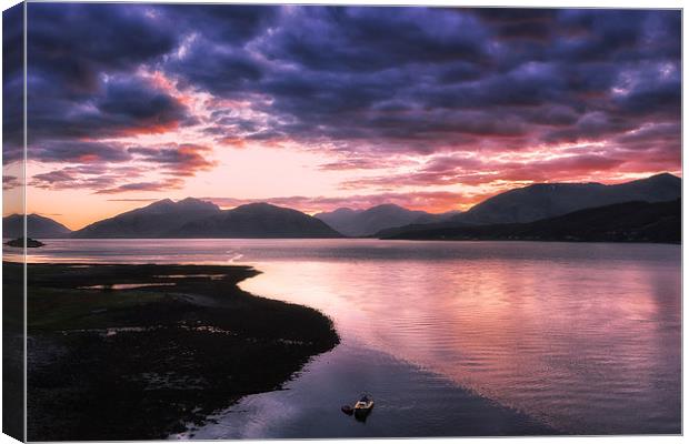  Loch Linnhe Sunset Canvas Print by Nick Rowland