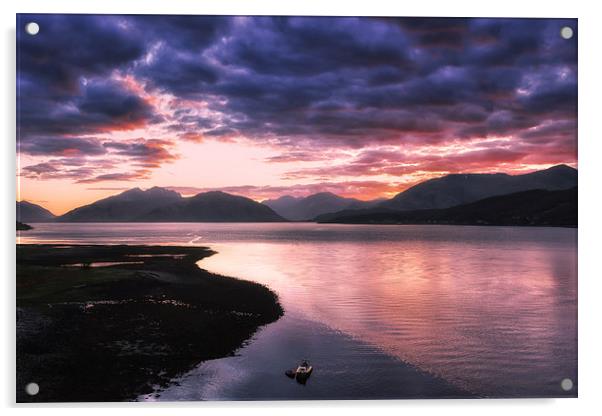  Loch Linnhe Sunset Acrylic by Nick Rowland