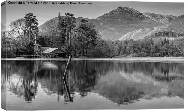  Derwent Water Boathouse Canvas Print by Tony Sharp LRPS CPAGB