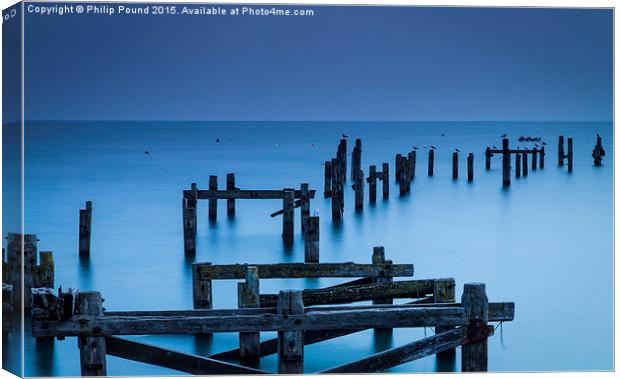 Swanage Old Pier  Canvas Print by Philip Pound