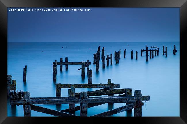 Swanage Old Pier  Framed Print by Philip Pound