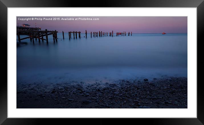  Swanage at sunset Framed Mounted Print by Philip Pound
