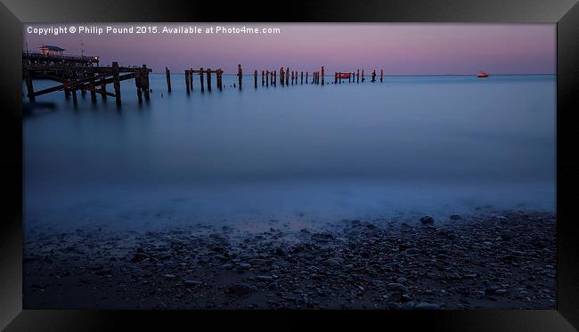  Swanage at sunset Framed Print by Philip Pound