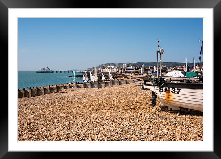  Eastbourne beach and Pier Framed Mounted Print by Nick Rowland