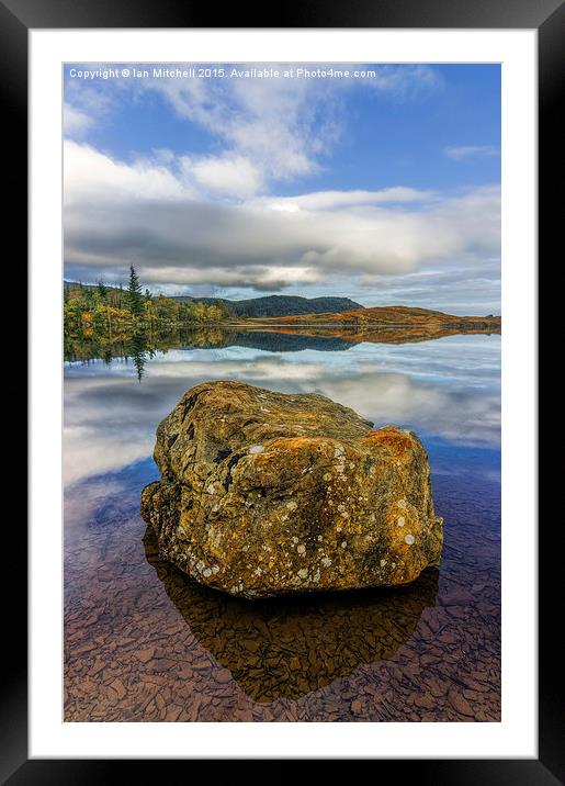  Rock Lake Framed Mounted Print by Ian Mitchell