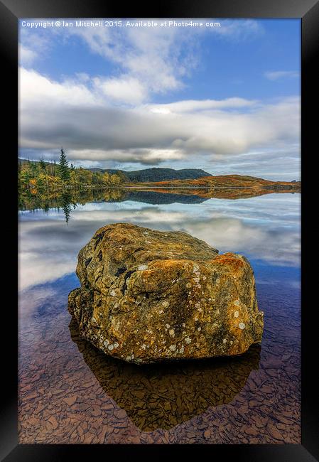  Rock Lake Framed Print by Ian Mitchell