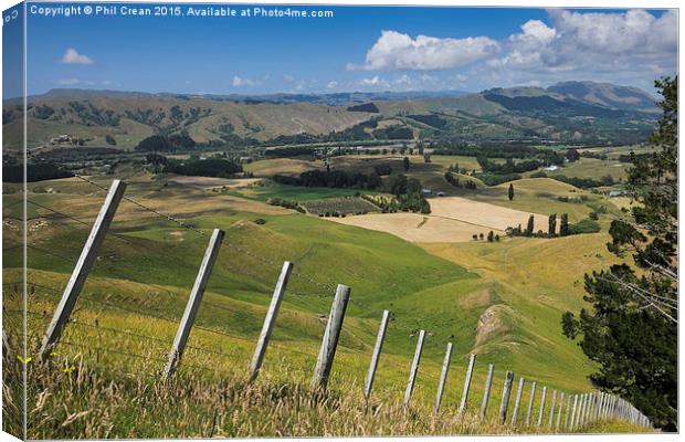  View from Te Mata, New Zealand Canvas Print by Phil Crean