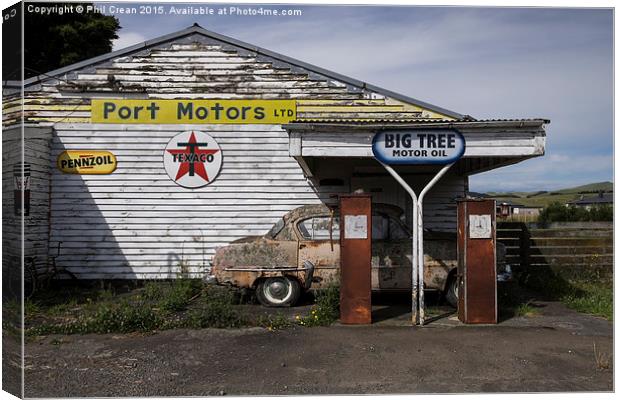  Disused petrol station 2 New Zealand Canvas Print by Phil Crean