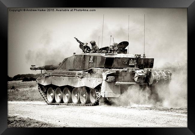 A British Army Challenger 2 Main Battle Tank Framed Print by Andrew Harker