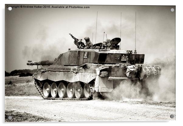 A British Army Challenger 2 Main Battle Tank Acrylic by Andrew Harker