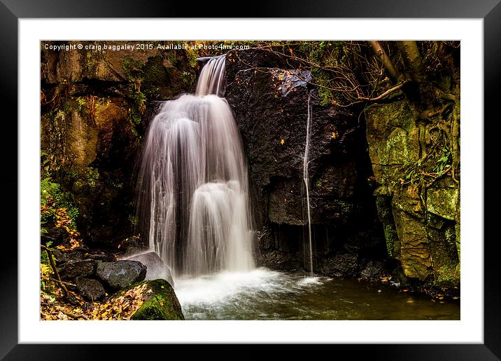  Lumsdale Falls Framed Mounted Print by craig baggaley