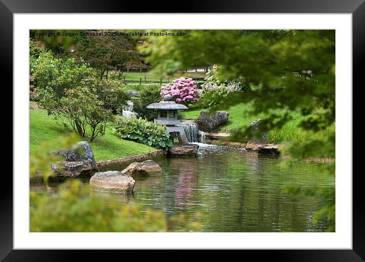  Japanese Garden landscape Framed Mounted Print by Jurgen Schnabel