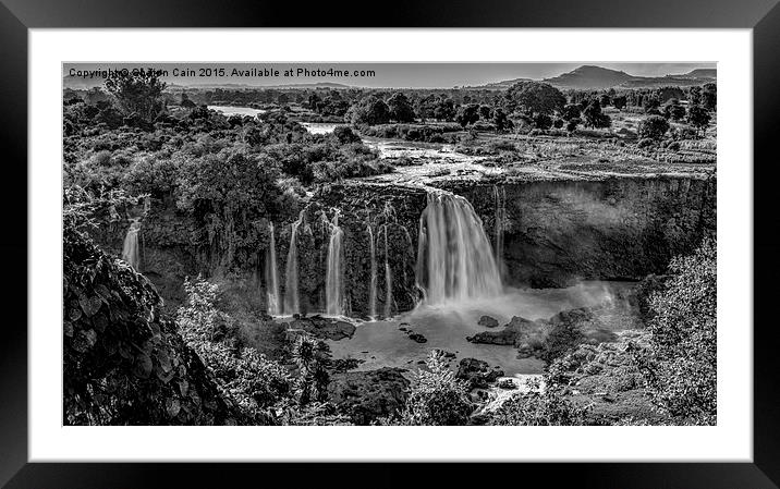  Nile Falls wide version Framed Mounted Print by Sharon Cain