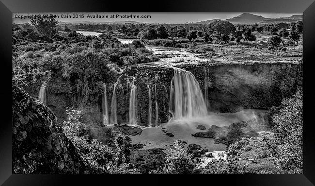  Nile Falls wide version Framed Print by Sharon Cain