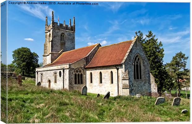Imber Church, Salisbury Plain, Wiltshire, UK Canvas Print by Andrew Harker