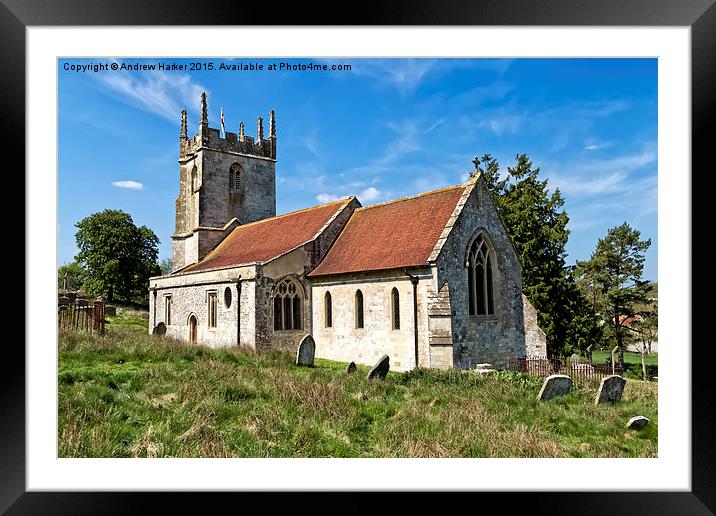 Imber Church, Salisbury Plain, Wiltshire, UK Framed Mounted Print by Andrew Harker