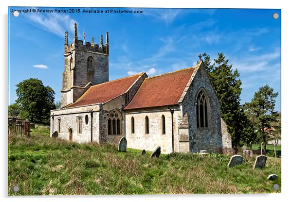 Imber Church, Salisbury Plain, Wiltshire, UK Acrylic by Andrew Harker